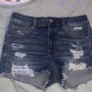American eagle high waisted jean shorts